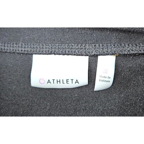 Athleta Womens Pullover Hoodie Sweatshirt Kangaroo Zip Pocket Medium 8 10 Black - Picture 9 of 16